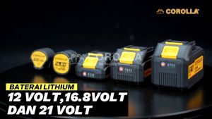 Corolla Li-Ion Baterai 12V / 16.8V Battery Bor / Gerinda Portable Cordless