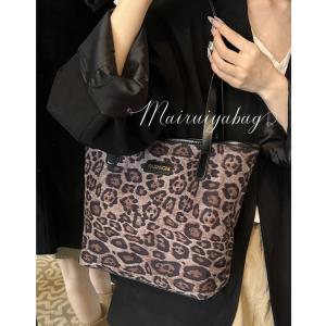 Elegant Leopard Print Large Capacity Tote Bag Women's Fashionable Shoulder Bag Autumn Winter Soft PU Leather Handbag