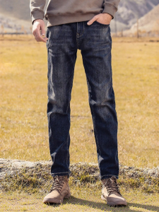 Enjeolon | Quần Jeans Nam Vintage Rửa Mòn Dáng Suông Rộng