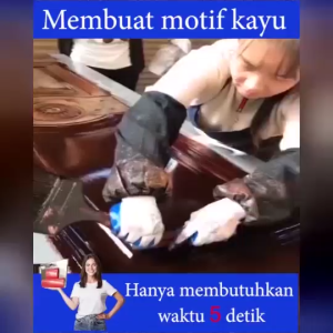 Kuas Cat Motif Kayu 2pcs Karet Dinding Efek Corak Kuas Corak Roll