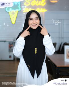 Nelaa Daffi Hijab (Chat Untuk Warna Ready) Syari Premium Jersey High Twist Parfume Bergo Kerudung Jilbab Instan Berkualitas Antem Mini Pad Lancip Best Seller