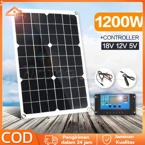 100 WATT Solar Photovoltaic Module/Tenaga Matahari Waterproof Papan Solar Power Panel/surya pembangkit listrik tenaga surya waterproof solar panel poly/panel surya/ Solar Charge Controller LCD LED Display Solar Cell PWM 12V 24V 10A 30A USB