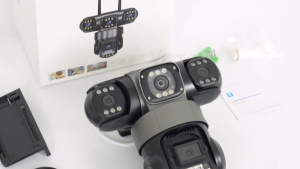 CCTV Camera V380 Pro 3 Lens 3 Screens Outdoor Waterproof IP Security Camera Connect Cellphone With Audio And Speaker no need internet Night Vision Auto Tracking Alarm