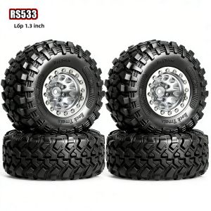 Bánh Xe Kim Loại Beadlock RED SPIDER 1.3 Inch Với Lốp Cao Su Đường Kính 64mm Dành Cho Xe RC Crawler Tỷ Lệ 1/18 1/24 - TRX4M SCX24 AX24 FCX18 FCX24