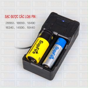 Bộ sạc pin đa năng hàng nhập khẩu chính hãng SupFire sạc nhanh nhiều loại pin Li-ion