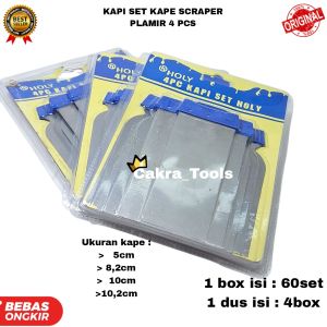 KAPI SET KAPE SCRAPER PLAT PLAMIR DEMPUL ISI 4 PCS