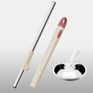 Automatic Rotating Mop Pole Universal No Hand Wash Needed Mop Cloth Home Dehydration Absorbent Stainless Steel Handle