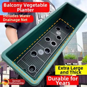 Balcony Vegetable and Flower Planting Pot Rectangular Plastic