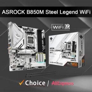 ASRock | ASROCK New B850M STEEL LEGEND WIFI AMD B850 Micro ATX AMD Ryzen 9000 8000 7000 Series Motherboard Socket AM5