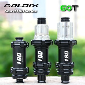 2026 New GOLDIX R180 ROAD Hub Center Lock Disc Brake 20/24Hole Ratchet 60T Thru Road Gravel Bike Hub for Shimano SRAM