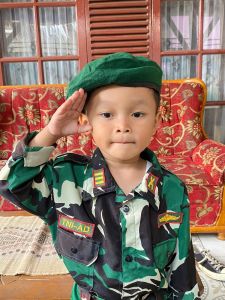 Baju Seragam Anak Setelan TNI AD Tentara Loreng