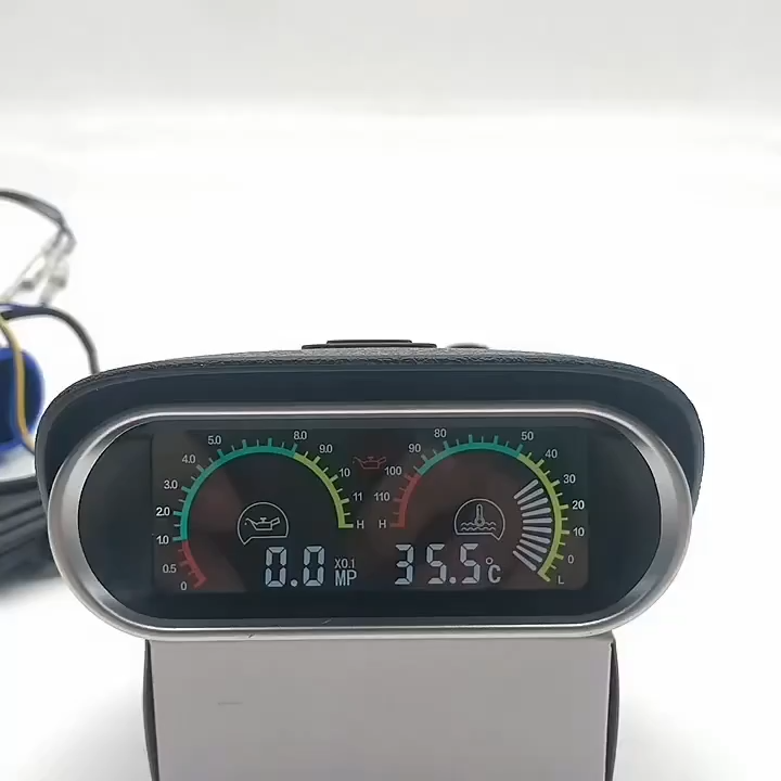 Nippy Universal 2 in 1 12V/24V LCD Umum Kristal Cair Suhu Air Voltmeter Motor Mobil Mobil Digital Horizontal Pengukur Suhu Air Pengukur Tegangan Voltmeter