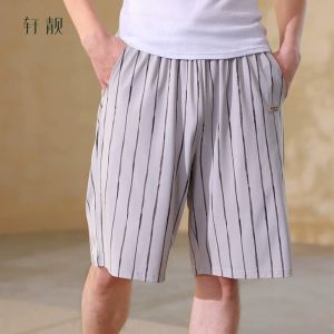 Breathable Cotton Loose Mens Shorts Capris