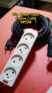 Stop Kontak Listrik Set MITSUI 2 / 3 / 4 Lubang + Panjang Kabel 1/2/3/4/5/6/7/8/9/10  Meter