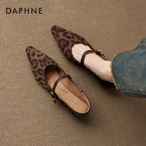 Daphne | Pointed Stiletto Leopard Pattern Mary Jane Fall Shoes