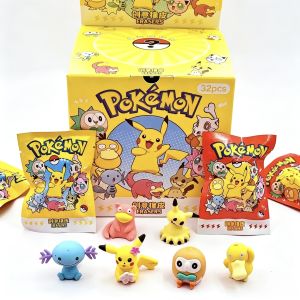Bandai | Cute Pocket Monster Surprise Bags Erasers Kawaii Cartoon Anime Blind Box Figures Collectible Gift