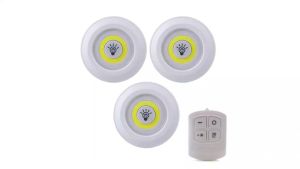 【Free Shipping】6PCS/set Super Bright Wireless LED Night Light with Remote Control Warm White Dimming LED Under Cabinet Lights for Room Bedroom Closets Wardrobe Kitchen 遥控夜灯 橱柜灯