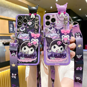 Cute Girl Cake Eating Design Phone Case for VIVO Y100i Y97 Y93 Y95 Y89/Y85/Y83/Y81S Full Cover Anti-Fall Sandflow Stand Soft Shell