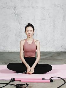 [D6X]Pilates bar thanh gây tập yoga yoga stick có dây kháng lực