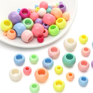 10-200Pcs Acrylic Ice Cream Colorful Big Hole Beads Charms for Jewelry Making DIY Bracelet Necklace Earrings Accessories