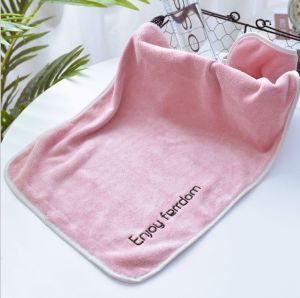 Superfine Fiber Embroidered Face Towel 35x75 Absorbent Hair Drying Towel Couples Gift Item Fresh Style Domestic Production