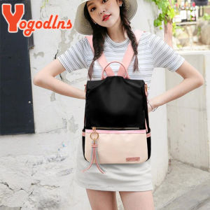 Yogodlns Fashion Backpack Women Travel Casual School Bag For Teenage Girl Female Oxford Cloth Rucksack Knapsack