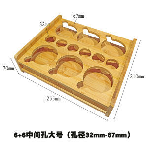 Bamboo Bullet Cup Holder White Wine Glass Holder Liquor Cup Stand Pouring Alcohol Storage Rack Set One-Piece Cup Holder