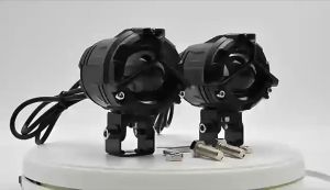 Motorcycle spotlight external small steel cannon far and near yellow white light LED strong light spotlight