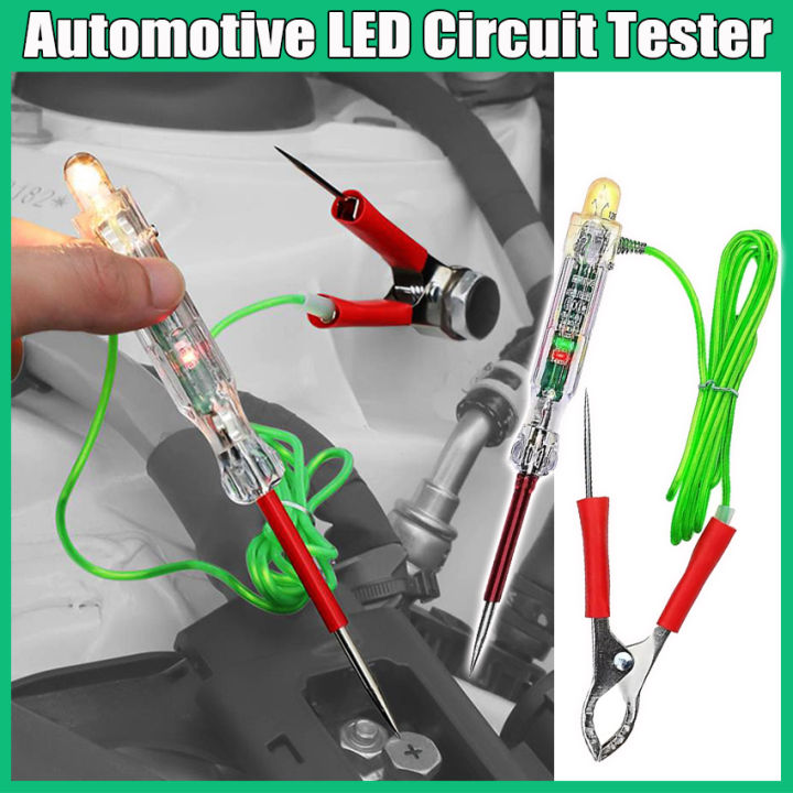 Automotive LED Circuit Tester 6-24V Test Light with Dual Probes 47 Inch ...