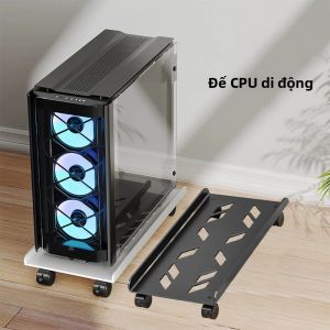 Giá Đỡ CPU Di Động Có Thể Điều Chỉnh Với Bánh Xe Xoay Bằng Thép Giá Đỡ Tháp PC Bằng Thép Giá Đỡ PC Trên Sàn Cho Phụ Kiện Bàn Làm Việc Văn Phòng