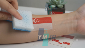 🚩NDP Singapore Flag Tattoo Sticker 60×60mm 2026 National Day Party Decor