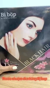 Thuốc nhuộm tóc đen nâu phủ bạc 100% không dính da đầu BIBOP Cherry Blossom 500ml x2