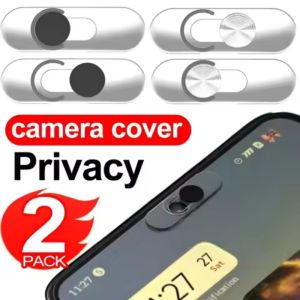 2Pcs Ultra-Thin Webcam Lens Antispy Privacy Sticker Clear Metal Camera Privacy Protection Cover for Samsung iPad Phone Laptop