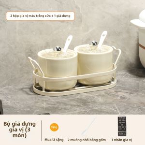 YALINJIAJU | Bộ Hộp Gia Vị Sứ Trang Trí Bếp