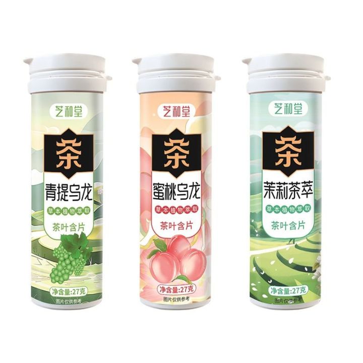 Peach Oolong Tea Tablets Kissing Candy Fresh Breath Candy Chewing Gum