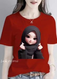 KAOS ATASAN SARANGHAEYO/COTTON COMBED WANITA