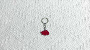 Bandai | Red Cloud Keychain Charms Cartoon Fans Gifts Bag Key Chains Car Pendant For Young punk Gifts