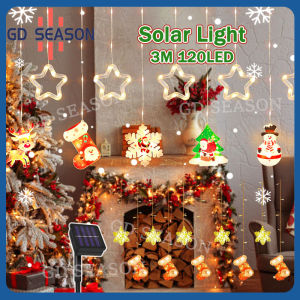3M/120 LED Solar Led Curtain String Lights Fairy Lights Indoor Tree light Christmas Light Decoration