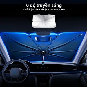 Tấm Che Nắng Ô Tô Màu Bạc Kiểu Dù Che Nắng Kính Phía Trước Kem Chống Nắng Cách Nhiệt Chống Tia Cực Tím Dụng Cụ Gấp Ô Cho Xe
