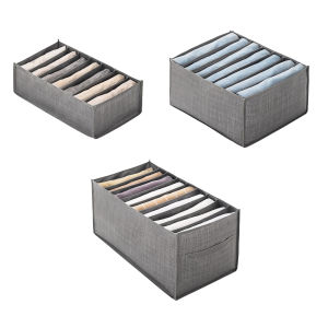 【New Arrival】 7/9 Grids Wardrobe Clothes Organizer Washable Storage Box Jeans Compartment Storage Box for Jeans T-shirt Pants Legging