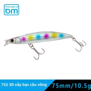 Mồi Cá Dài Đổ Chìm Minnow 3x Móc Máu Fishing Lure