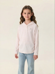 Marc&Janie | Hooded Pleated Girl T-shirt Autumn Wear