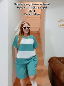 One Set Blaster Setelan Blaster Wanita Crinkle Airflow One Set Wanita Crinkle Airflow - Setelan Cringkle Terbaru viral tiktok