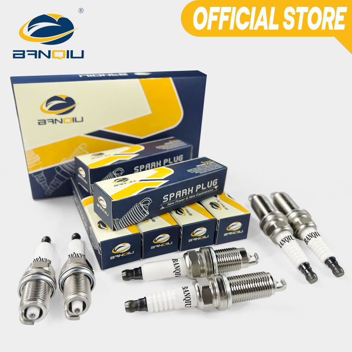 Banqiu หัวเทียนอิริเดียมคู่ IFR6E11 6ชิ้นสำหรับ V6มิตซูบิชิกะลันท์3.0