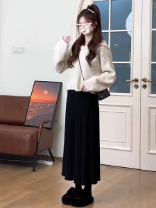 Soft Cozy Autumn Winter Womens Knitted Sweater Hooded Red Oversize Long Sleeve Turtleneck Casual Comfortable Fashion Top