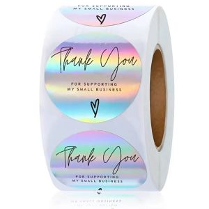 500Pcs/Set Sticker Thank You Hologram / 1 Roll Stiker Thank You / Sticker Laser Label And Seal Packaging
