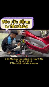 COMBO 2 Phụ Gia VỆ SINH KIM PHUN BUỒNG ĐỐT MAXLUBE 60ml + Dung Dịch SÚC RỬA ĐỘNG CƠ MAXLUBE 105ml