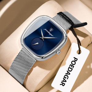POEDAGAR Luxury Brand Woman Watch Waterproof Stainless Steel Mesh Womens Watches Fashion Elegant Quartz Ladies Wristwatch Reloj