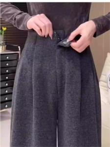 High Waist Wide Leg Pants Womens Casual Loose Fit Trousers Thickened Autumn Season Fashion plus Size Straight Leg Pants