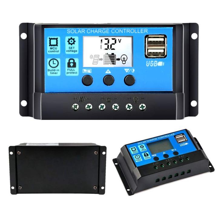 30A Auto Regulate PWM Solar Charge Controller 12V/24V Battery Regulator ...
